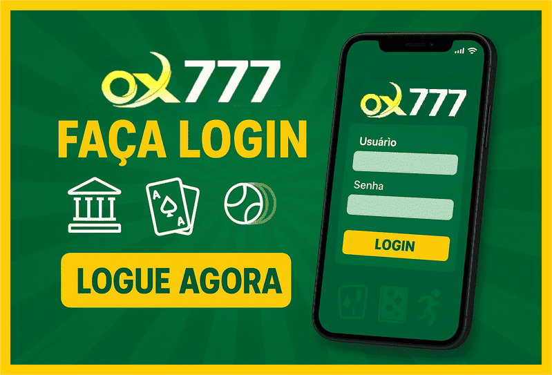 Imagem destacando login seguro na OX777 para novos usuários